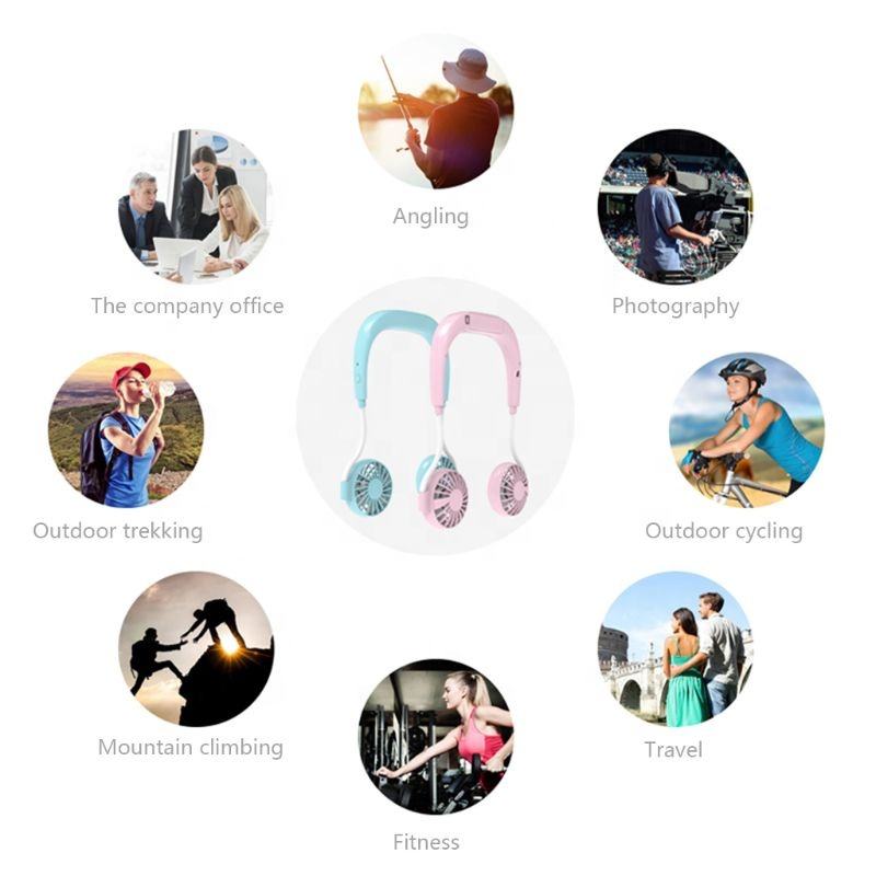 Ventilator Portabil Dublu pentru Gât – Hands Free