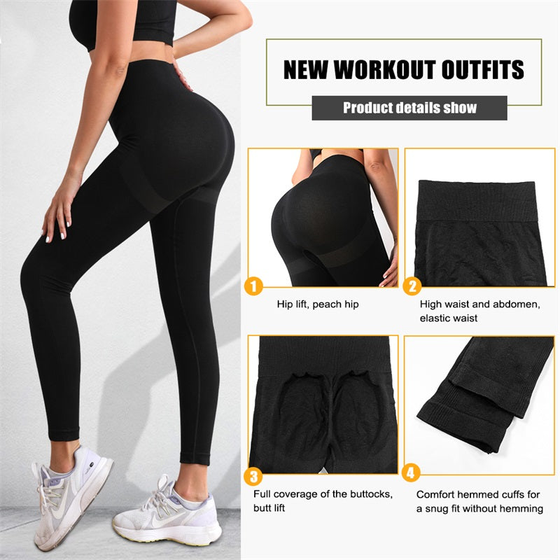 Set Sport Femei 2 Piese - Colanti +bustiera PUSH-UP