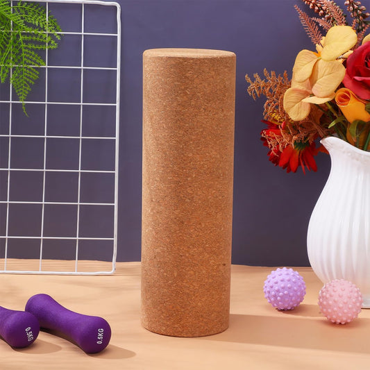 Roller Rece pentru Masaj din Plută Naturală – Yoga, Fitness și Recuperare Musculară