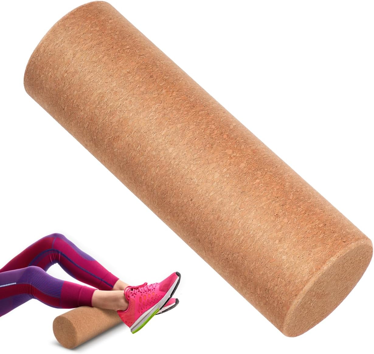 Roller Rece pentru Masaj din Plută Naturală – Yoga, Fitness și Recuperare Musculară