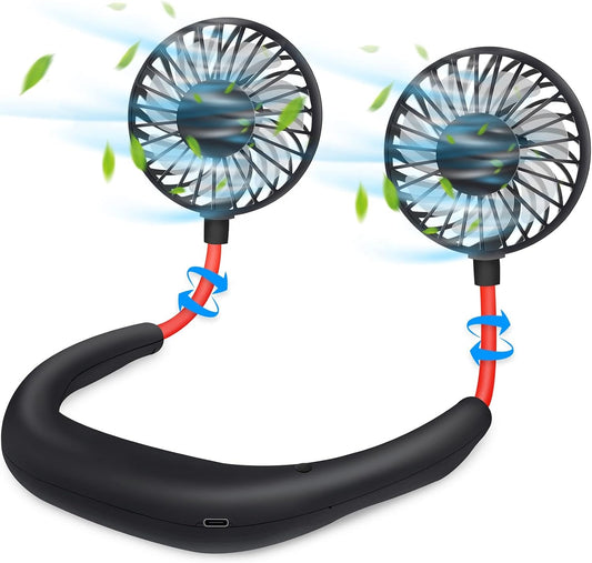Ventilator Portabil Dublu pentru Gât – Hands Free