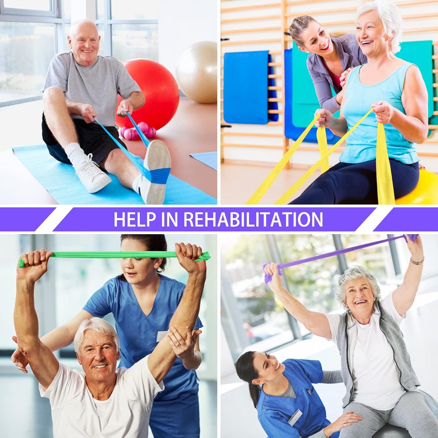 Bandă Elastică de Rezistență Yoga LiveUp 175 cm-Bandă Fitness pentru Antrenamente Acasă, Pilates, Stretching și Recuperare