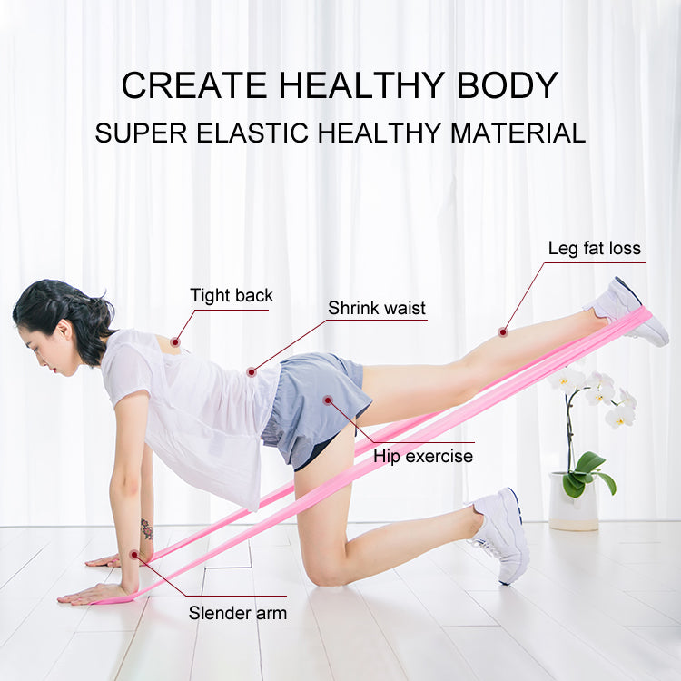Bandă Elastică de Rezistență Yoga LiveUp 175 cm-Bandă Fitness pentru Antrenamente Acasă, Pilates, Stretching și Recuperare
