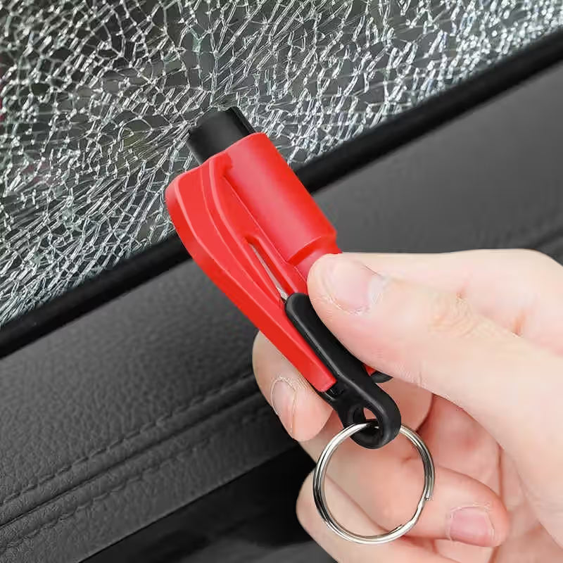 Breloc de Urgență Auto 2 în 1 – Spargător Geam si Tăietor Centură de Siguranță