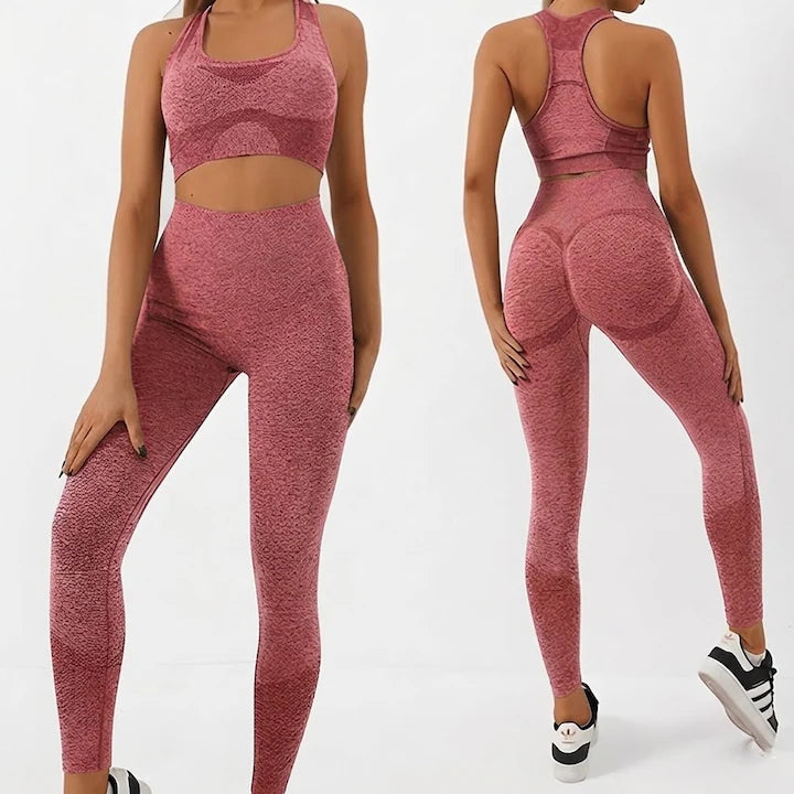 Set Sport Femei 2 Piese - Colanti +bustiera PUSH-UP