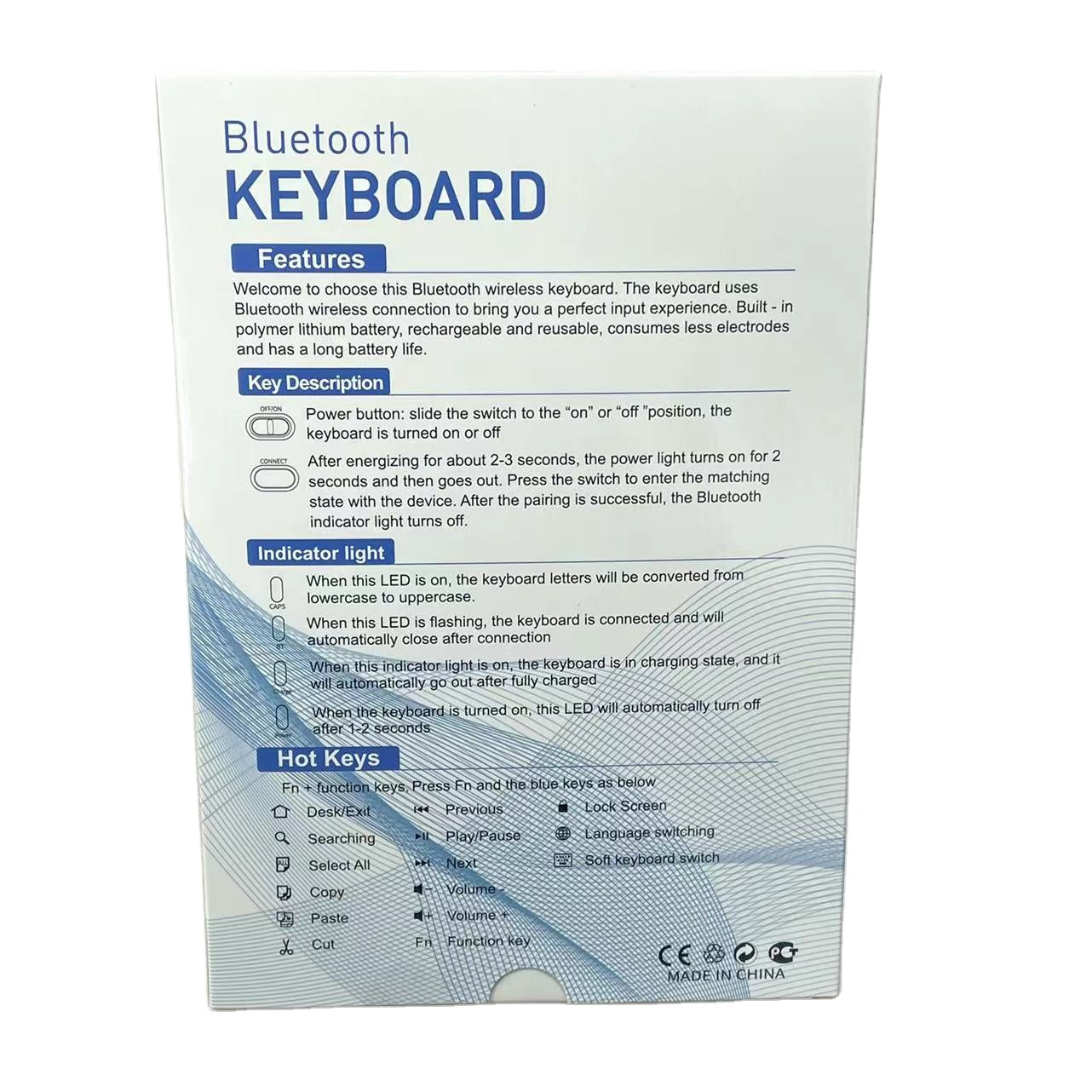 Tastatură Wireless Ultra Subțire – Bluetooth, Reîncărcabilă, Compatibilă iOS/Android/Windows